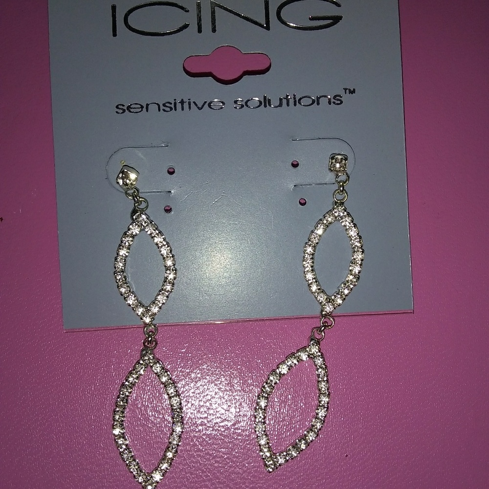 Icing Brand Faux Diamond Earrings